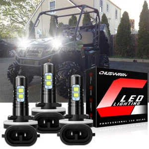 3PCS LED Headlight Bulbs For Polaris Sportsman 500 4x4 HO 2006-2013 - Picture 1 of 13