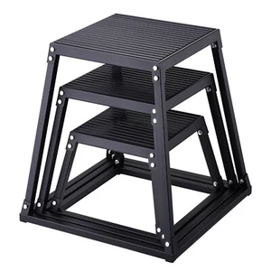 VEVOR 12/18/24 Inch Plyometric Jump Box Fitness Exercise Plyo Box Step Cross - Picture 1 of 12