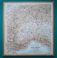 ITALY North West Part - 1931 BAEDEKER MAP 10.5 x 11.5 "  26.5 x 28.5 cm