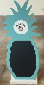 Malibu Rum Teal Pineapple Chalkboard Logo Bar Decor 19” Tall - Picture 1 of 10
