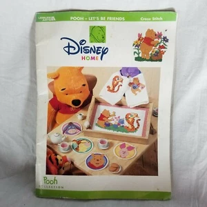 Disney Pooh LET'S BE FRIENDS Home Cross Stitch Pattern Leisure Arts Booklet - Picture 1 of 5