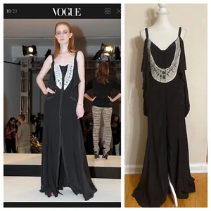 Vena Cava Silk Runway Maxi Dress Button Front Spring Summer 2009 Size 8 Medium ❤ - Picture 1 of 11