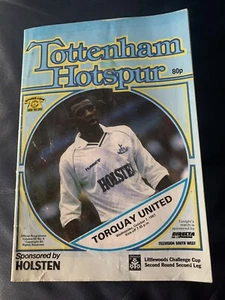 TOTTENHAM HOTSPUR v TORQUAY UNITED Oct 1987 FLC - Picture 1 of 2