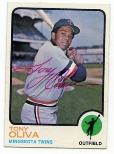 TONY OLIVA Signed 1973 Topps #80 Twins HOF Guaranteed Authentic KOA   - Bild 1 von 1