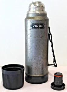 Aladdin Vacuum Flask Thermos SB950H Handle Bottle Hot Cold w/Cup Steel 950ml USA - Picture 1 of 24