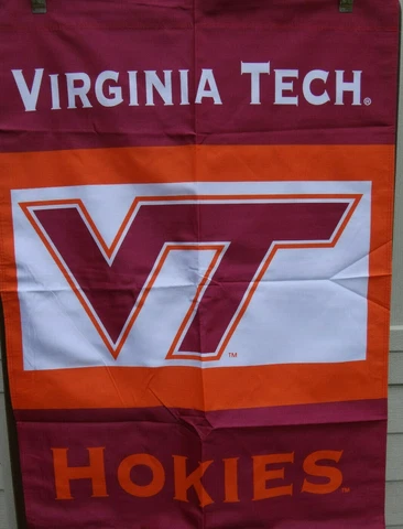 Virginia Tech Hokies DOUBLE SIDED 28 x 40 BANNER ! FREE SHIPPING ! FAST SHIPPING Cover