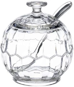 KLIFA- HONEYCOMB Series, Acrylic Sugar Bowl with Spoon and Lid, Seasoning Box... - Picture 1 of 1
