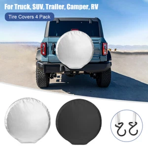 4Pcs Car Tire Cover RV Tire Cover Waterproof Fit 27-29in/30-32in Tire Diameter - Picture 1 of 28
