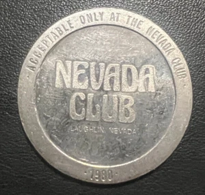 1980 Nevada Club One Dollar Gaming Token Del Webb Hotel Laughlin - Bild 1 von 2