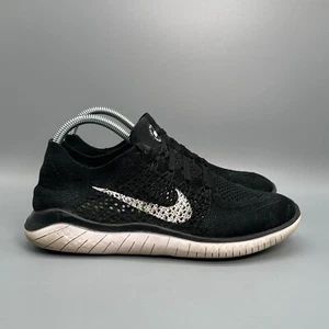 Nike Free RN Flyknit 2018 Damengröße 8,5 schwarz Spitze niedrig sportliche Turnschuhe Schuhe - Bild 1 von 9