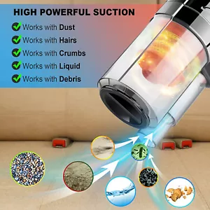 16.4 Ft Corded Black Cleaning Vacuum Portable Car Cleaner High Power 150W/7500Pa - Picture 1 of 4