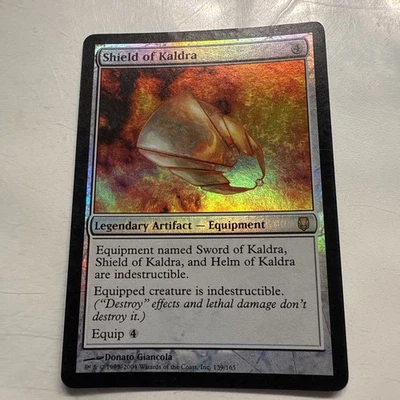 MTG SHIELD OF KALDRA FOIL ENG EXC Darksteel 2004 Legendary Artifact-Equipment - Image 1 of 2