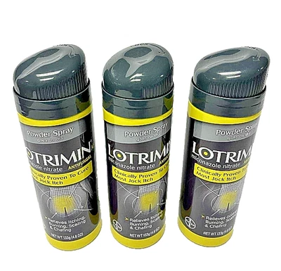 3X Lotrimin - AF Jock Itch spray antifúngico nitrato de miconazol - Imagem 1 de 4