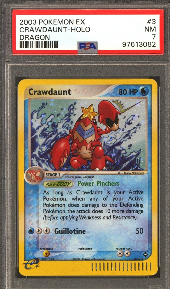 Pokemon EX Dragon Crawdaunt 3/97 PSA 7 - Image 1 of 1