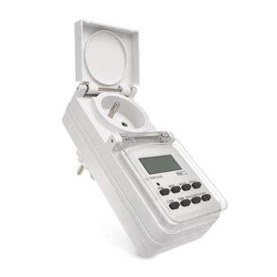 - Digitale Outdoor Zeitschaltuhr - IP44 Steckdose French - Außen-Timer mit Sc... - Bild 1 von 4