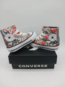 Converse Dinos Chuck Taylor All Star High-Top Shoes INFANT Sz 2 - Picture 1 of 6