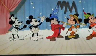 🔵 DE LUJO Mickey a través de los años Disney cel Sericel MARCO NUEVO Certificado Foto 1 de 4