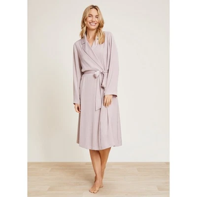 Barefoot Dreams Washed Satin Notched Collar Robe in Feather Sz XS - Image 1 of 4