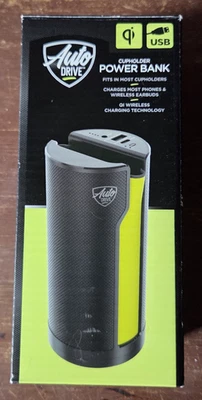 Auto Drive Qi USB Wireless Cup Holder Power Bank Charge 3 at once NEW - Open Box - Image 1 of 4
