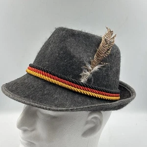 Tg. Cappello M. Germania, Oktoberfest grigio Alpi 100% lana piuma. Feltro, unisex - Foto 1 di 9