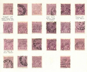 AUSTRALIA - SG. 57 : 1918 / 1923 " 1d. VIOLET - 22 copies for SHADES / POSTMARKS - Picture 1 of 1