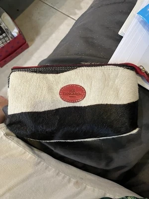 TERRIDA TANGAROA Venecia Pelo de Poni Cuero Bolsa Cosmética Cremallera Cebra Foto 1 de 4