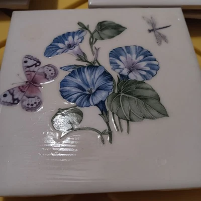 Decorative Tile Trivet Coaster Wall Hanging Ceramic 6 in. square - Image 1 of 4