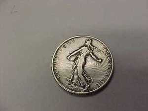 1914 Liberte.Egalite.Franternite 2 Francs/Republique/Francaise .835 Silver - Picture 1 of 2