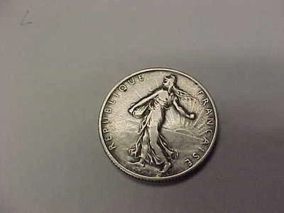 1914 Liberte.Egalite.Franternite 2 Francs/Republique/Francaise .835 Silver - Image 1 of 2