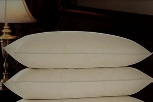 2 x Layered Filled Extra Soft Hotel Quality Pillows Cotton Cambric Soft As Down - Picture 1 of 2