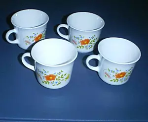 Set di (4) tazzine da caffè CORELLE by CORNING 8 oz con motivo FIORE SELVATICO - Foto 1 di 4