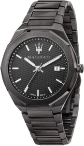 Maserati Stile Herren Analog Quarz Uhr R8853142001 Grau Edelstahl 45mm - Bild 1 von 5