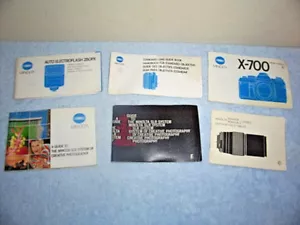 LOT OF 6 MINOLTA CAMERA, LENS AND FLASH OWNER'S MANUALS AND GUIDE BOOKS - Picture 1 of 4
