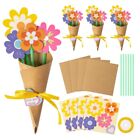 Flower Bouquets Craft Kits Paper Bouquets Making Tool with Ribbon DIY Mothers