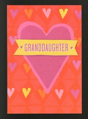 情人节贺卡孙女,闪闪发光的心,标志  — 第 1/2 张图片