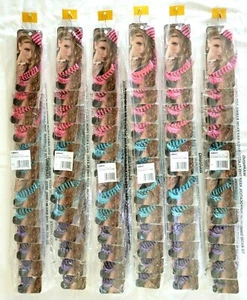 scunci hot STREAKS 18" Clip On Faux Hair (3 colors: Hot Pink, Blue, Purple) 6 pk - Picture 1 of 9