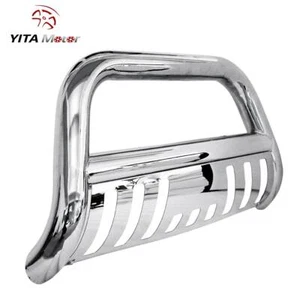 3" Chrome Steel Bull Bar Push Bumper Grille Guard for 2005-2015 Toyota Tacoma - Picture 1 of 8