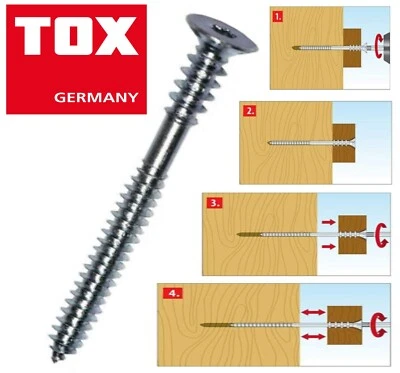 TOX Justierschrauben 6x 60, 70, 80, 100 ,120mm Länge Distanzschrauben