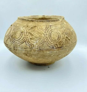 Antigüedades Antiguo Antiguo Valle del Indo Terracota Cuenco Pintado Ca. 3000-2000 A.C. - Imagen 1 de 9