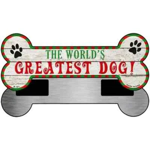 Worlds Greatest Dog 3.5"x9" Bone Magnet Fridge Refrigerator Kitchen for Home - Picture 1 of 1