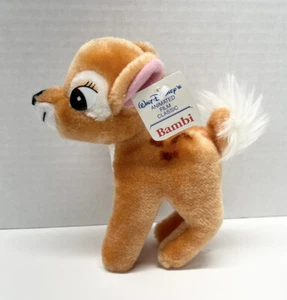 Disney Bambi 7” Plush Stuffed Animal Deer Vintage Walt Disney - Picture 1 of 4