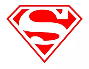 Paquete de 2 calcomanías de vinilo rojas Superman para automóvil camión buzón ventanas remolque RV - Imagen 1 de 4