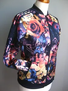 Adidas Icónica Chaqueta Floral Track Top Sedoso Rita Ora 13 14 años 4 6 Y2K Anorak - Imagen 1 de 12