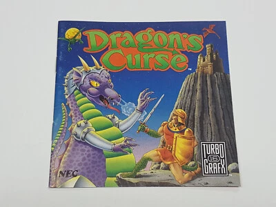 Dragon's Curse *FRENCH* Canada Authentic Original TurboGrafx-16 NEC Manual Only - Image 1 of 4
