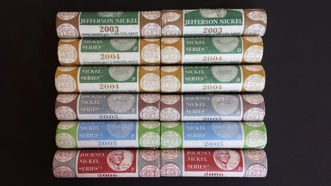 2003 2004 2005 2006 - 12 WESTWARD JOURNEY US MINT WRAPPED NICKEL ROLLS Cover