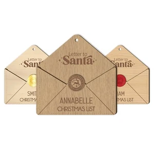 Sobre personalizado con letras de Papá Noel con diseño navideño grabado para niños - Imagen 1 de 7