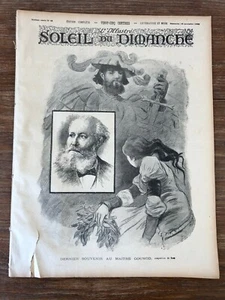 Die illustrierte Sonntagssonne 1893 Tod von Charles Gounod Allegorie - Bild 1 von 1
