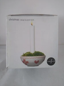 Christmas Design By Bjork-Forth Ceramic Heart Snowflake Candle Holder - Picture 1 of 9