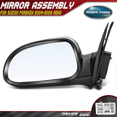 Espejo plegable manual negro conductor con ajuste de potencia para Suzuki Forenza 04-08 Reno Foto 1 de 4