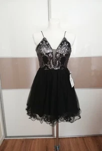 $149 SALE! Blondie Nites Juniors' Sequin Fit & Flare Dress size UK 6 - Picture 1 of 5